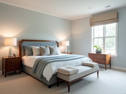 A beautifully staged bedroom ready for a real estate viewing